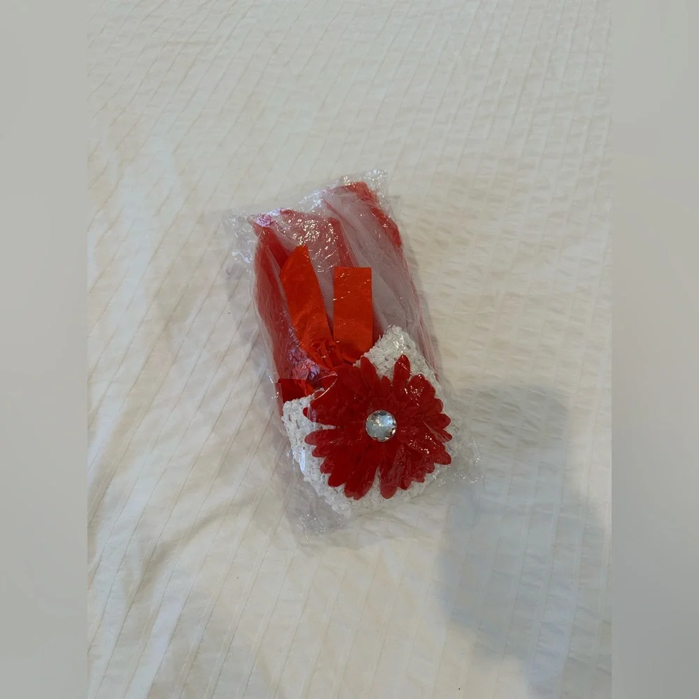 Red and white tutu dress size Newborn
